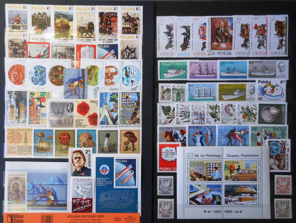 Yearsets of Polish stamps